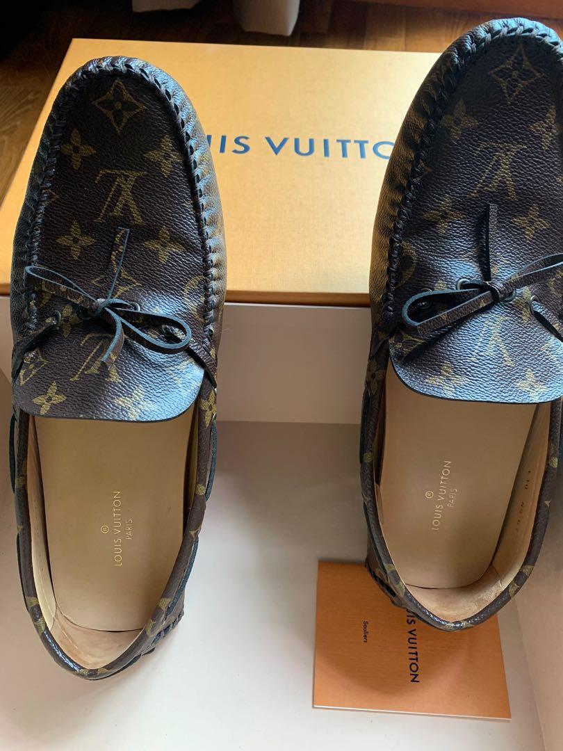 LOUIS VUITTON Arizona Moccasin Monogram Canvas Men's Shoes