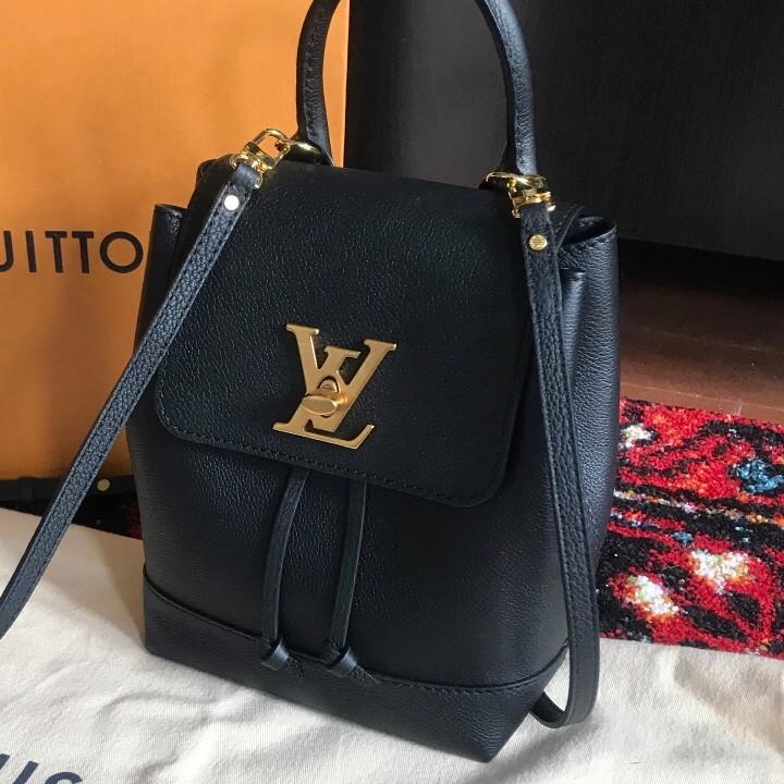 Authentic Louis Vuitton Lockme Mini Backpack Black with Gold Hardware,  Luxury, Bags & Wallets on Carousell