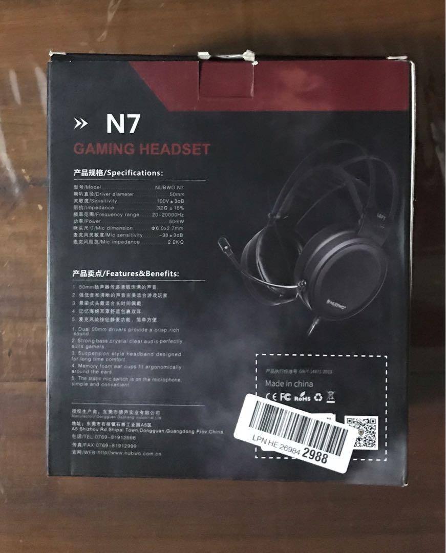 Nubwo n7 3.5 mm gaming headset cheap