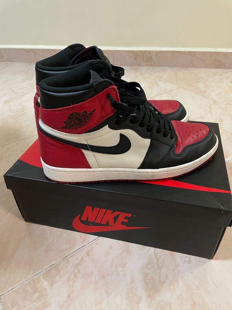 Nike Air Jordan 1 Retro High Bred Toe Men s Fashion Footwear