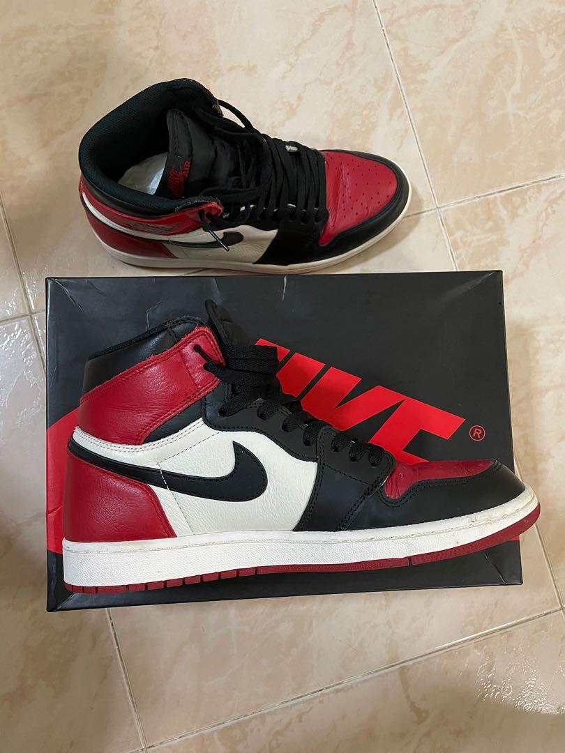 Nike air jordan retro 1 bred toe new arrivals
