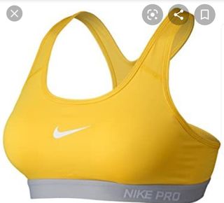 nike sports bra yellow