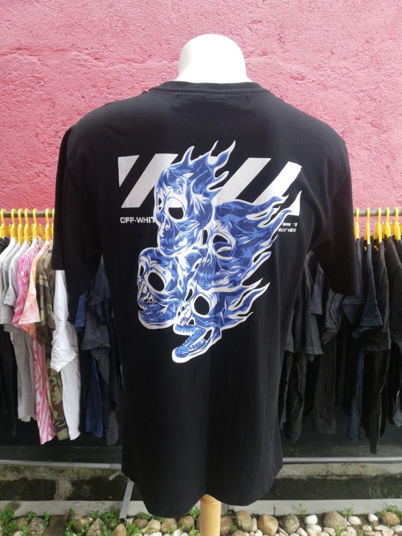 Off White c o Virgil Abloh Diagonal Skulls Summer 19 T Shirt