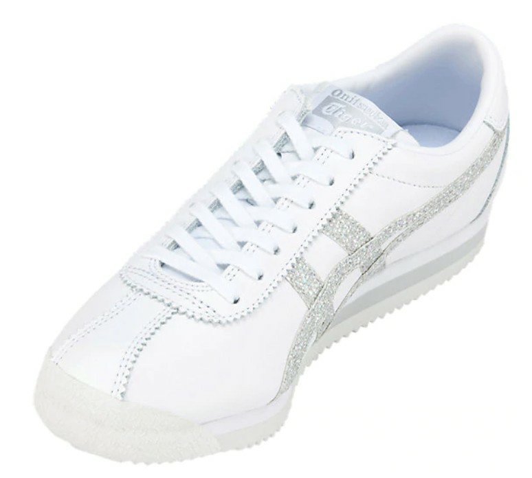 onitsuka white silver