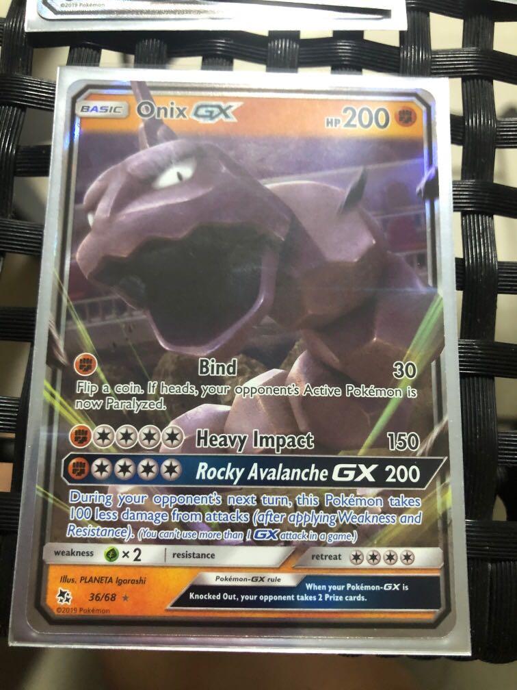 Onix Gx Pokemon Tcg Hobbies Toys Toys Games On Carousell