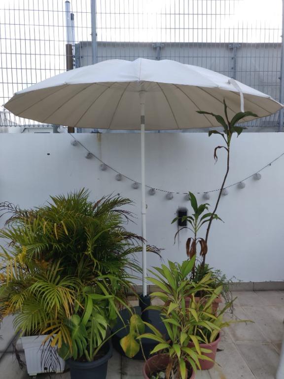 parasol with base ikea samso furniture home living furniture other home furniture on carousell