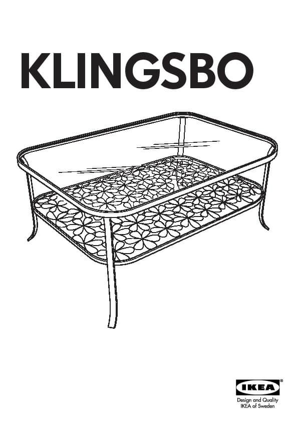 Preloved Ikea KLINGSBO Coffee table, black/clear glass, Furniture & Home Living, Furniture