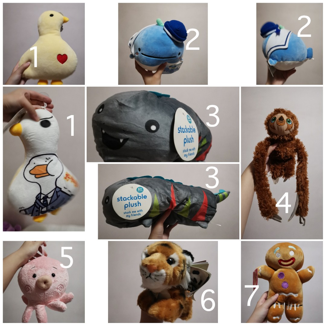 Soft toys (price drop!), Hobbies & Toys, Toys & Games on Carousell