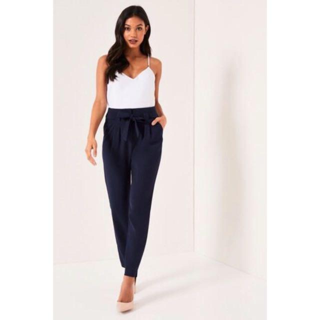Sz UK 8 Lipsy petite navy blue tapered 