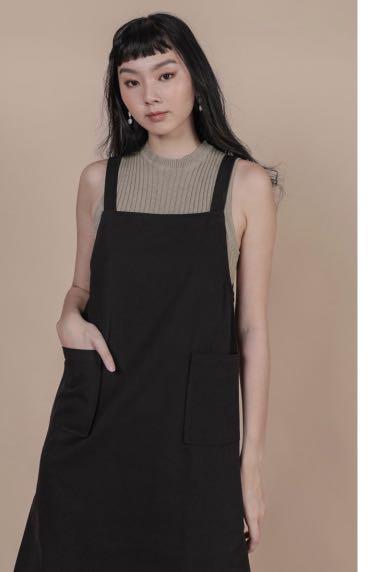 Black dress overalls Clearance