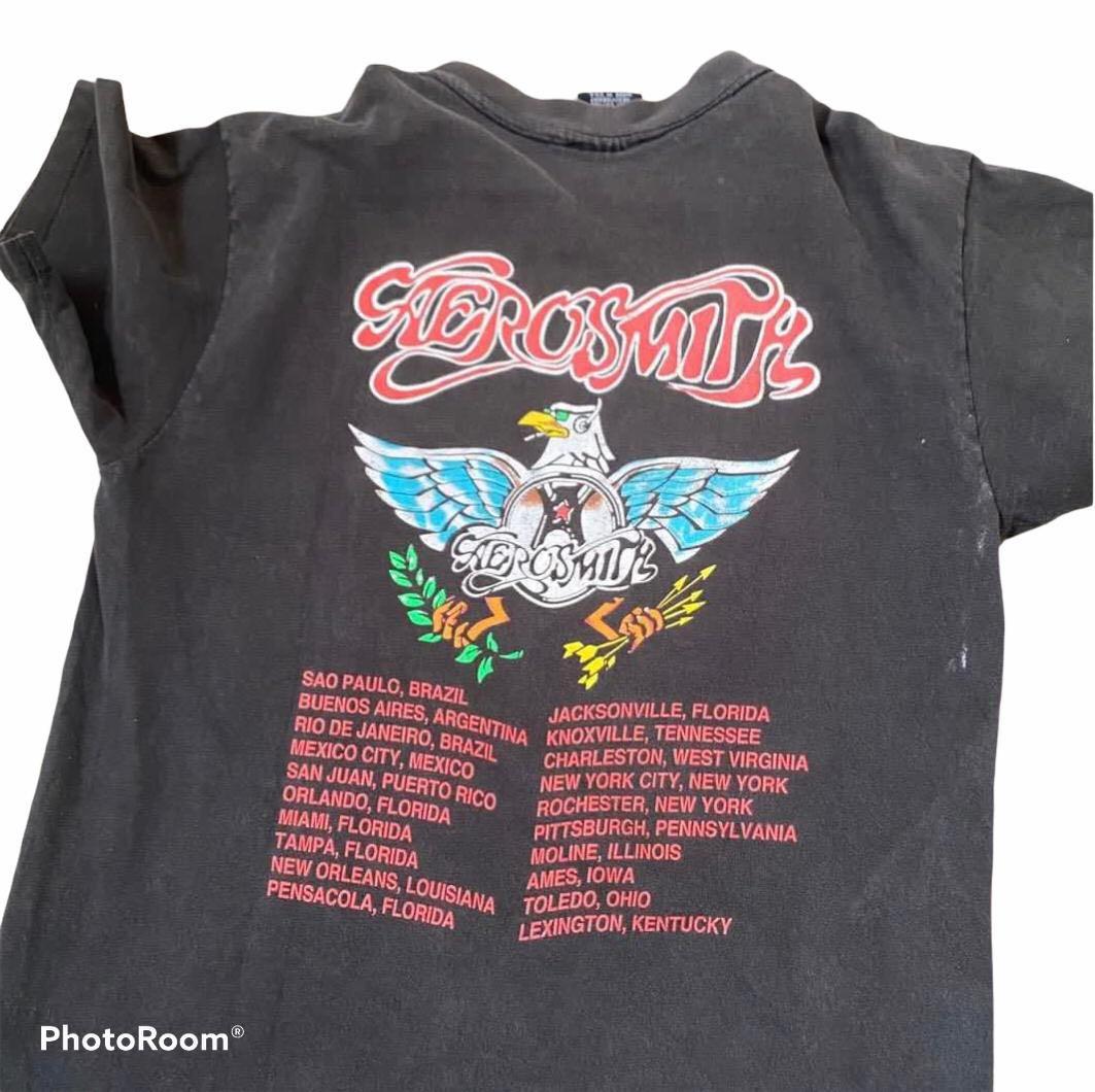 Vintage 90'S AEROSMITH 1993 Tour Band T-Shirt, Men's Size Large cotton Charcoal Vintage Second Hand main image 1