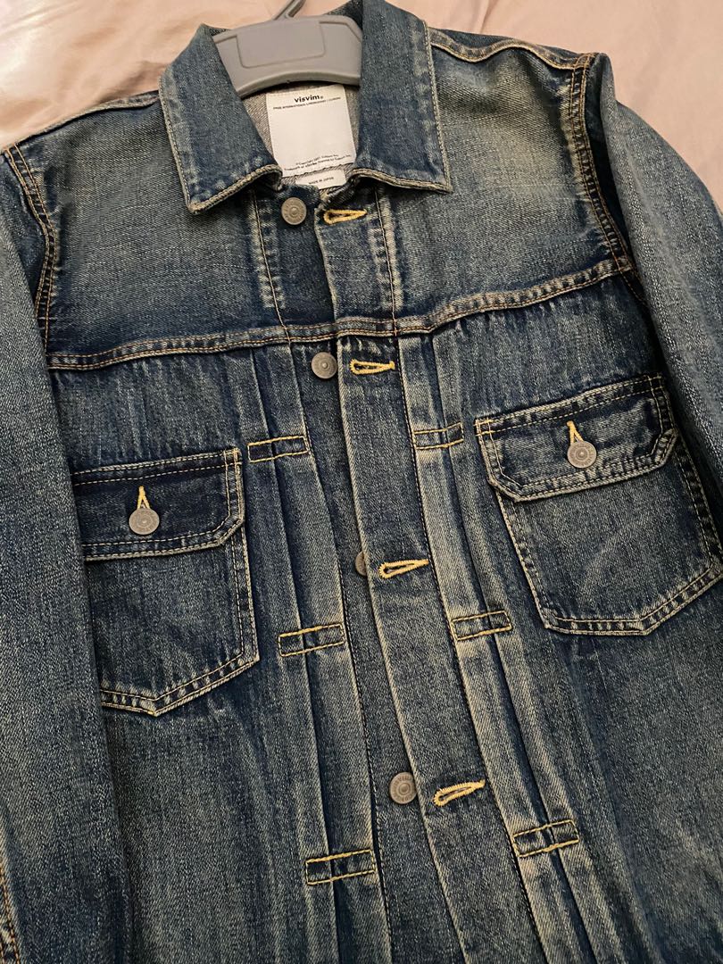 Visvim Social Sculpture 101 Denim Jacket Damaged Washed, 男裝