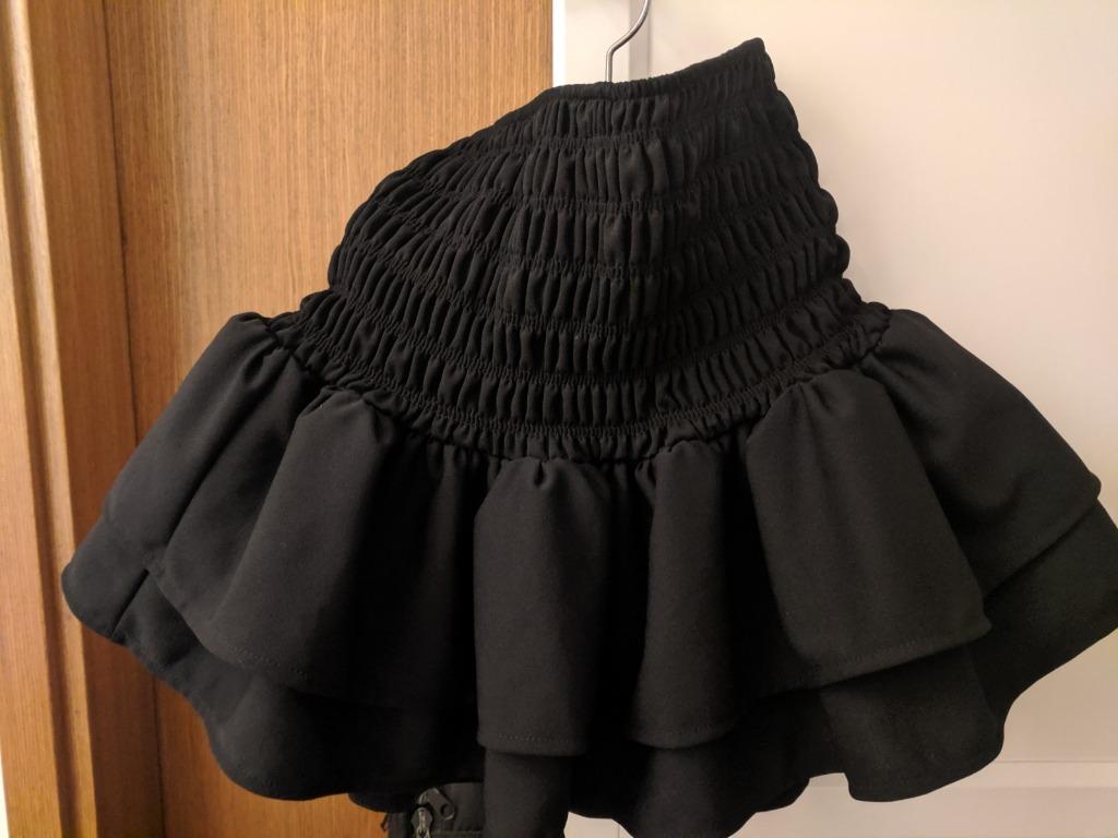 ZARA black short pleated mini skirt