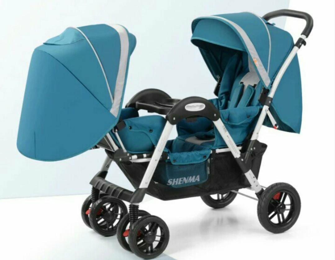 11.11 sales Twin stroller face to face double pram Babies