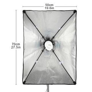 50x70cm Softbox Umbrella 2m Light Stand Photography Socket