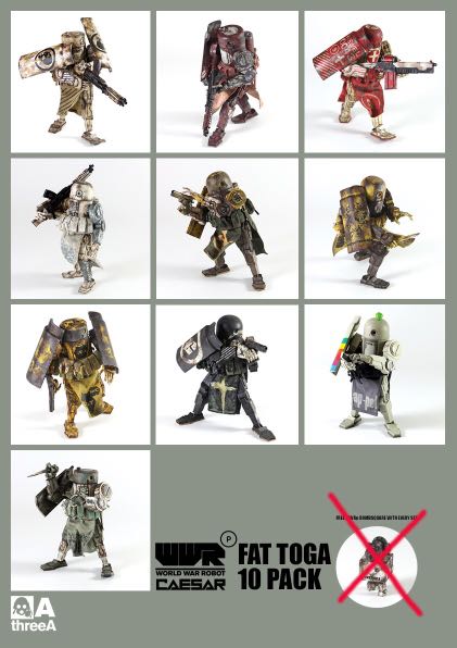 全新未開封THREEA WWRp Caesar Fat Toga 10 Pack, 興趣及遊戲, 玩具