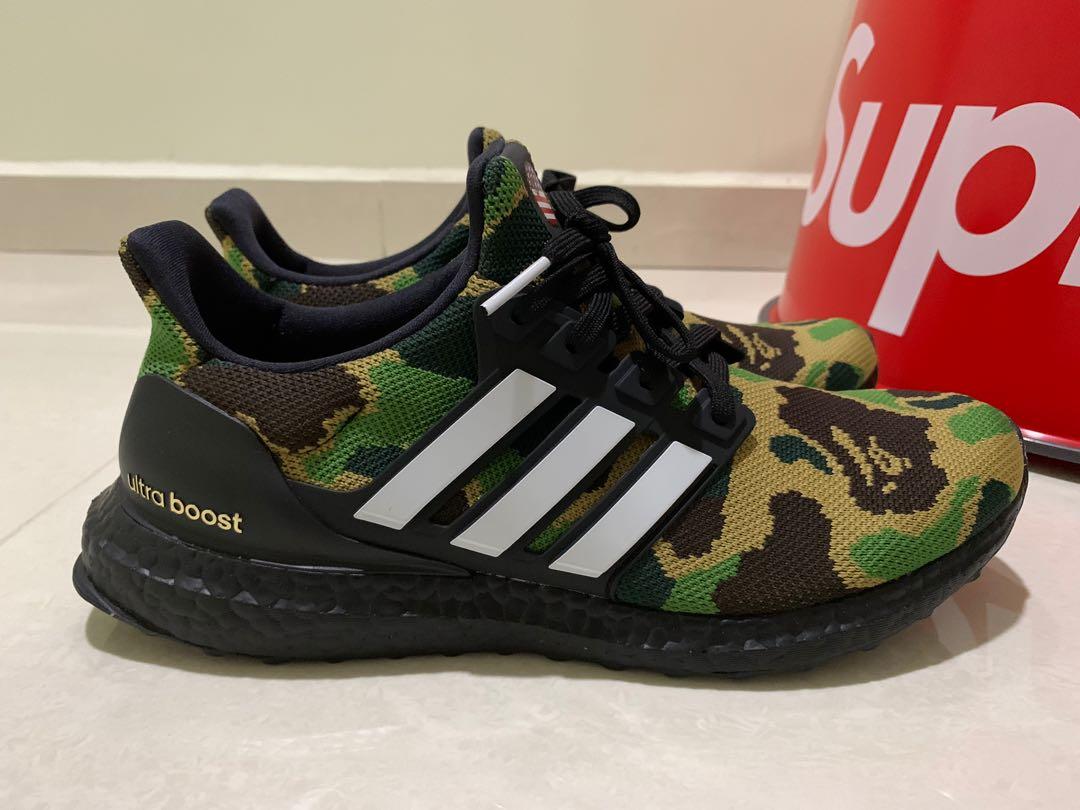 Adidas Ultra Boost 4.0 Bape Green Camo Men s Fashion Footwear
