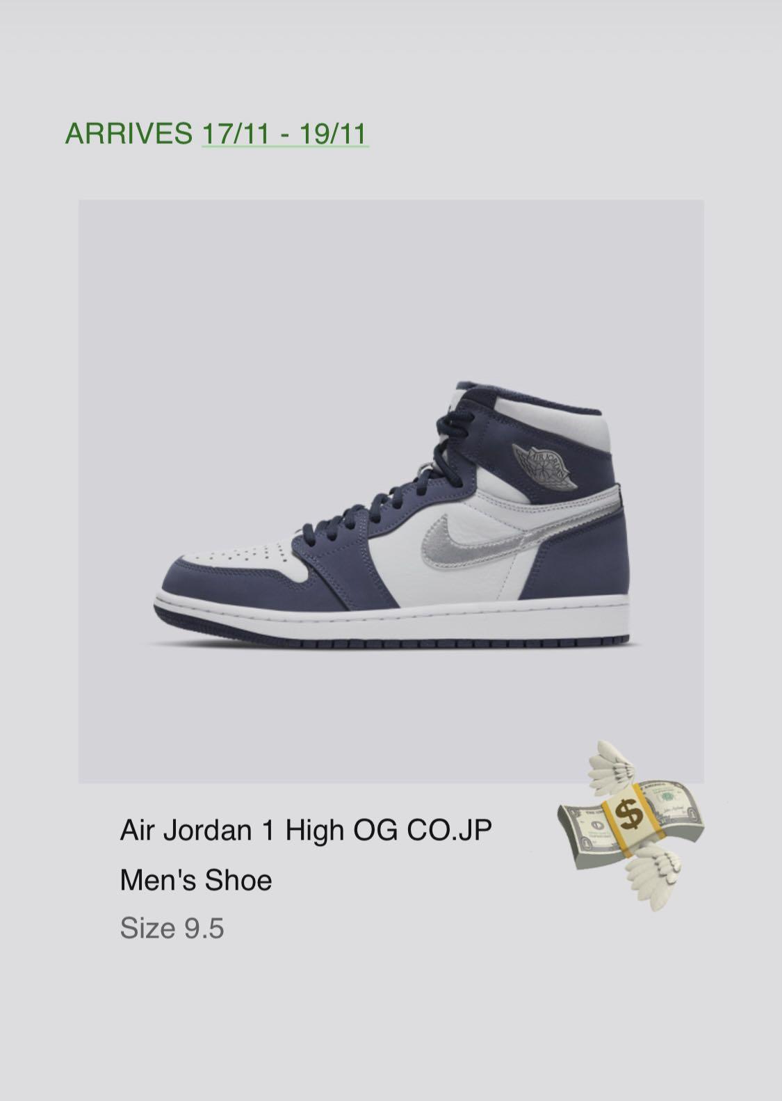 Air Jordan 1 High OG CO.JP Midnight Navy, Men's Fashion, Footwear, Sneakers  on Carousell