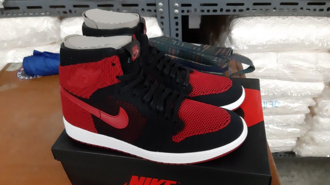 Air Jordan 1 Retro Flyknit (Category: Sneakers) located in Manila. Submitted by akoni_keoki (Listing ID 1048062372, Image 2). Description: For Sale BNDS Air Jordan 1 Retro Flyknit Size 9 10,000.
