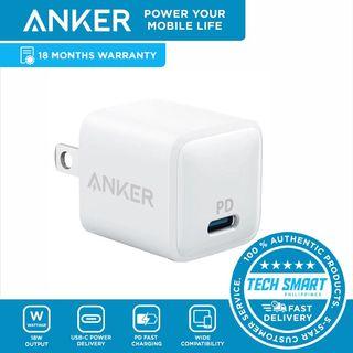 Anker PowerPort PD Nano USB C Wall Charger 18W Compact Fast Charger Adapter,  for iPhone 11/11 Pro/11 Pro Max/XR/XS/X, Galaxy S10/S9,Pixel 3/2, iPad Pro,Nintendo Switch and More