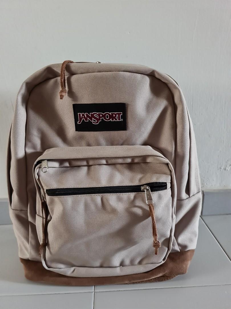 Jansport beige backpack best sale