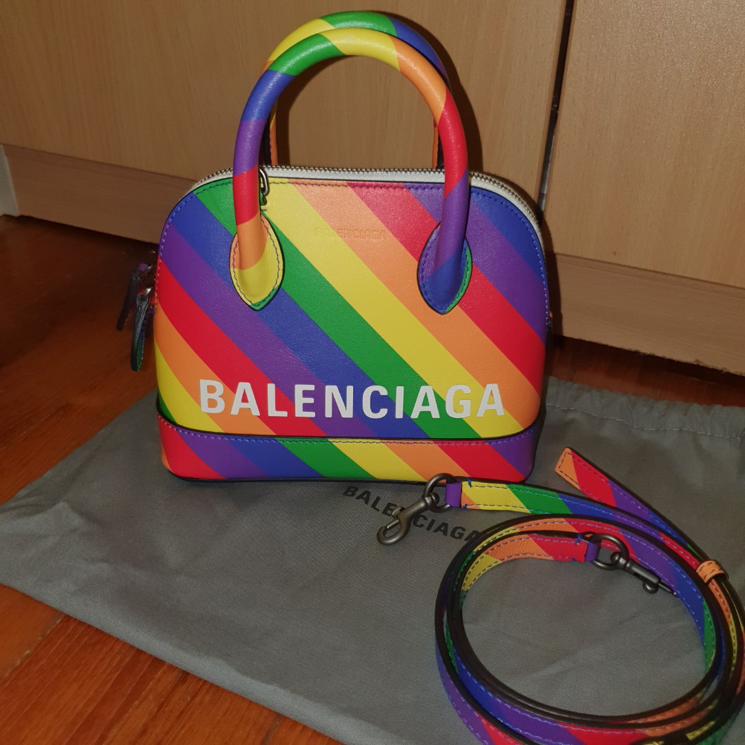Balenciaga rainbow top purse