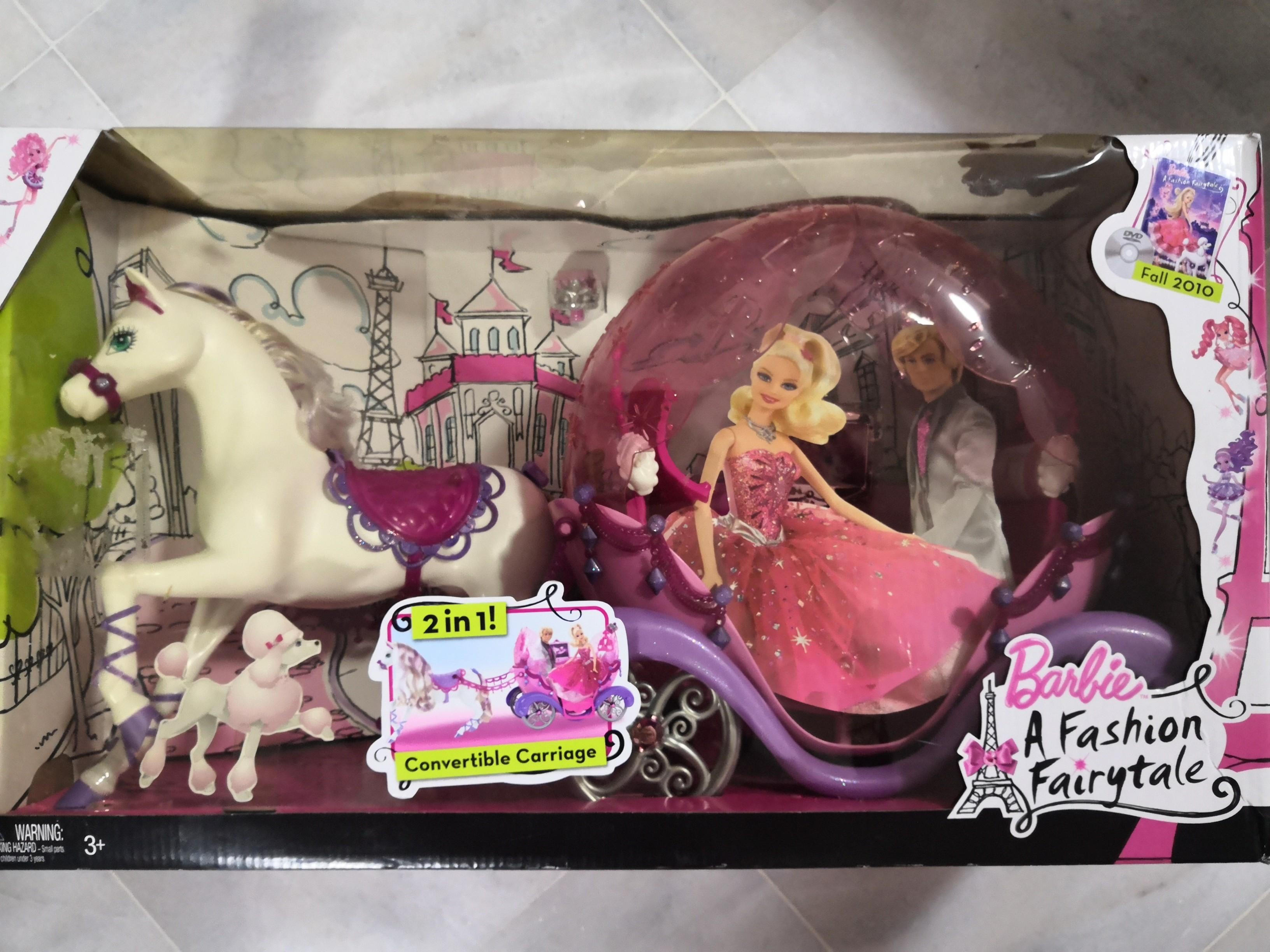Girls Playsets Details about   A Fashion Fairytale Horse & Carriage Set 