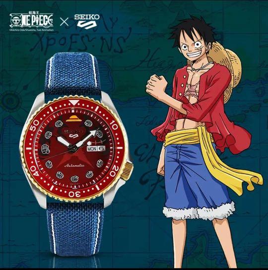 BNIB Seiko 2020 x "ONE PIECE" "Monkey D Luffy" Seiko 5 Sport Limited Edition SRPF62K1 (Red