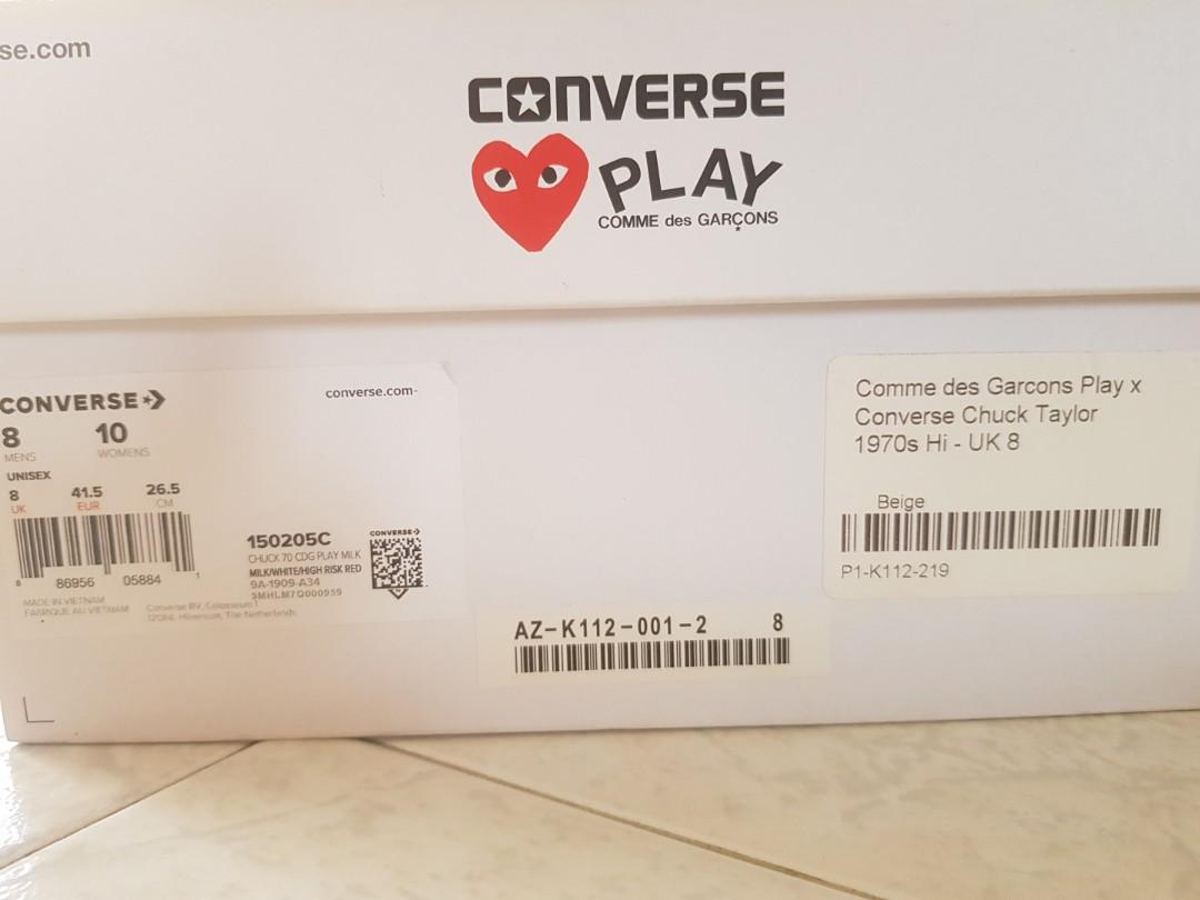 Cdg Converse High Top Men S Fashion Footwear Sneakers On Carousell