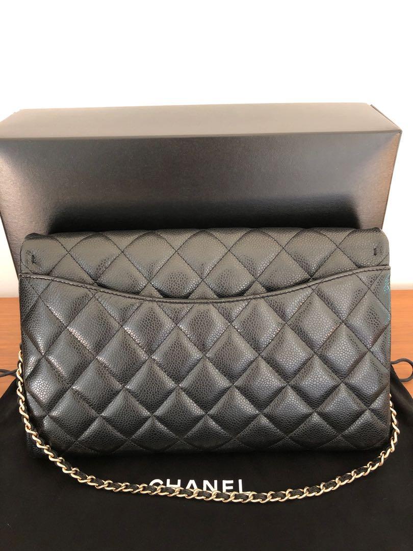 Authentic CHANEL Timeless Classic Line 33814 Chain wallet #260-004