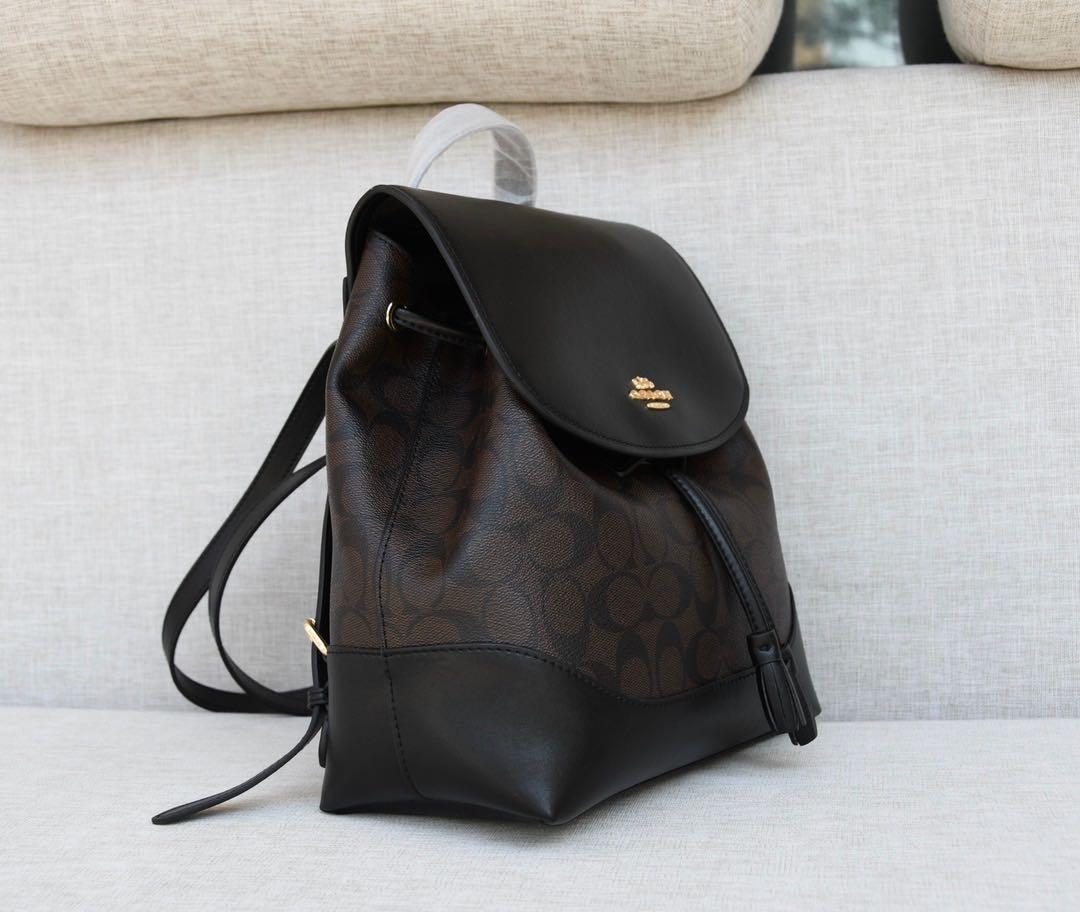 COACH ELLE BACKPACK IN SIGNATURE CANVAS (COACH 1613), Women's Fashion