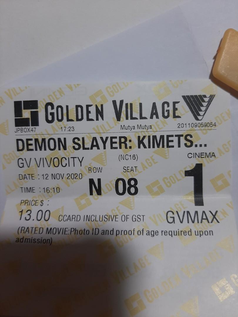 Demon slayer movie ticket, Everything Else on Carousell