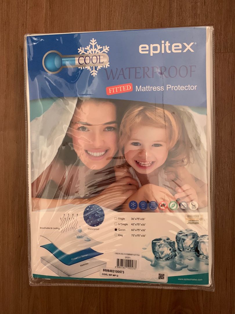 Epitex Cooling Waterproof Mattress Protector, Furniture & Home Living