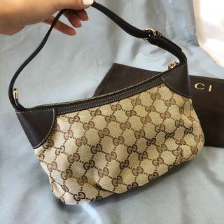 Gucci Vintage GG pattern Shoulder Bag 中古袋 中古包 腋下包 老花中古袋