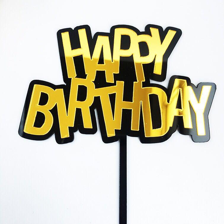 Happy Birthday Cake Topper, Hobbies & Toys, Stationary & Craft