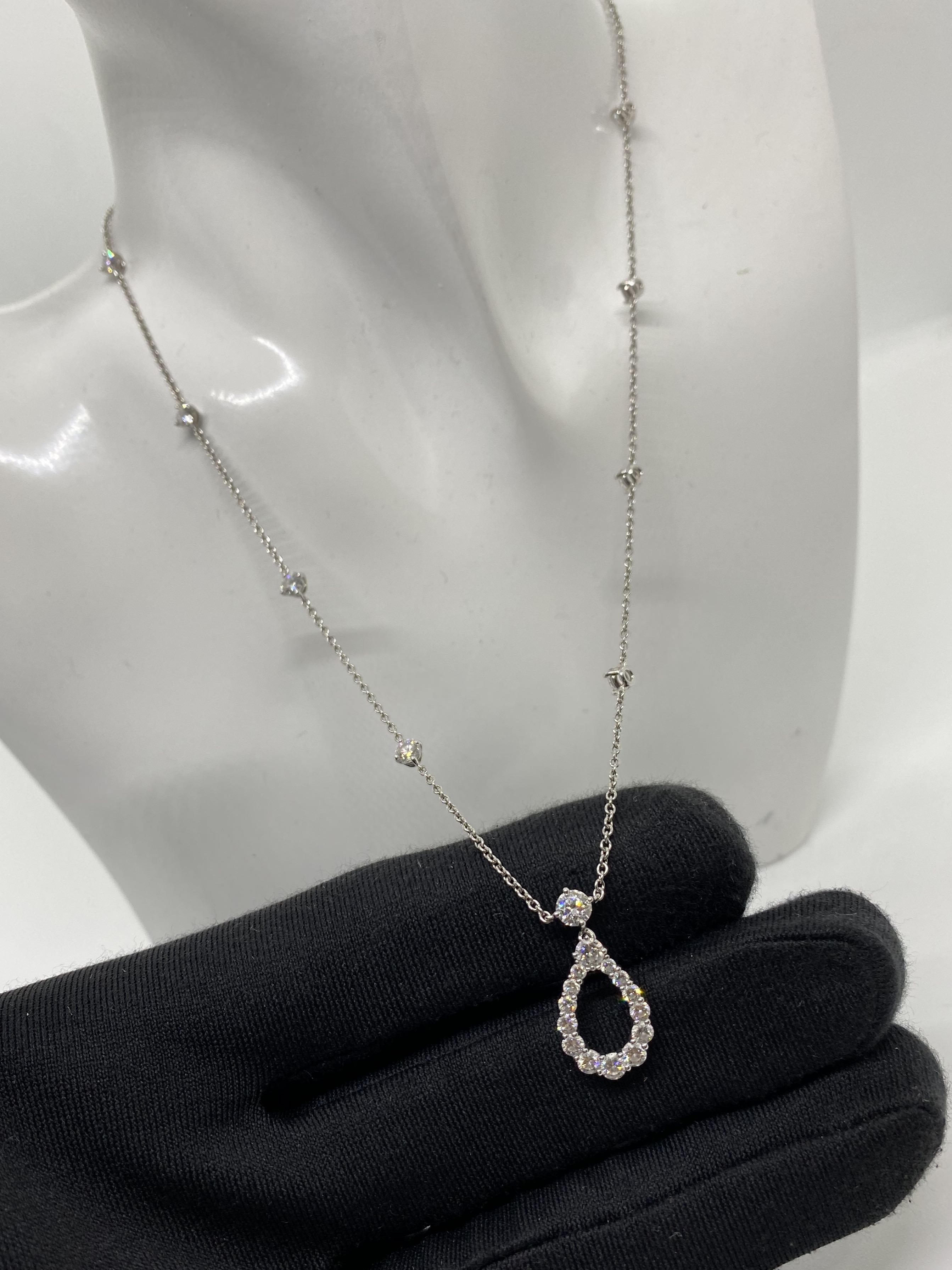 Harry Winston Platinum Estate Diamond Loop Pendant Necklace – Long's  Jewelers