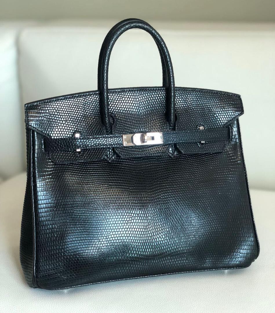 Hermes Birkin 25 Black Lizard in PHW, Luxury, Bags & Wallets on