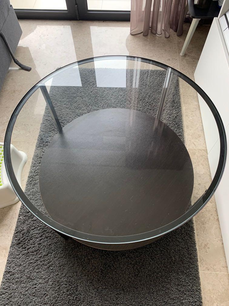 IKEA Glass Top Coffee Table, Furniture & Home Living, Furniture, Tables