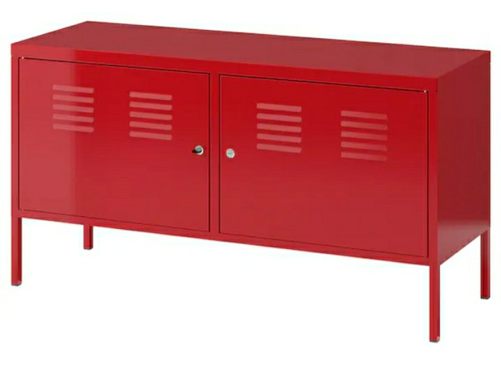IKEA Red Metal / TV console, Furniture & Home Living, Furniture