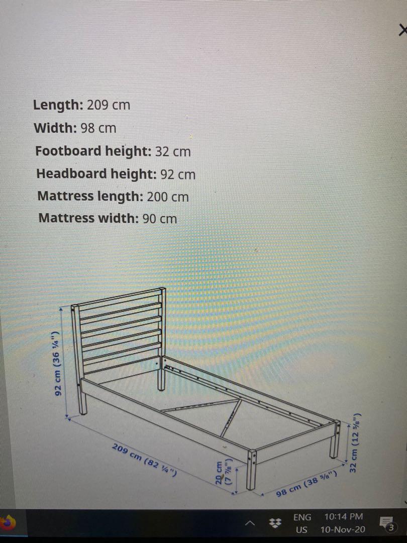 Ikea Tarva Single Pine wooden bed frame, Furniture & Home Living