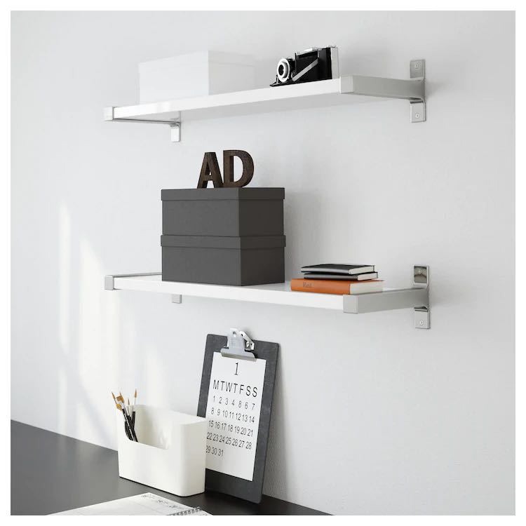 Ikea White Wall Shelf Furniture Home Living Shelves Cabinets Racks On Carou - Grey Wall Shelf Ikea