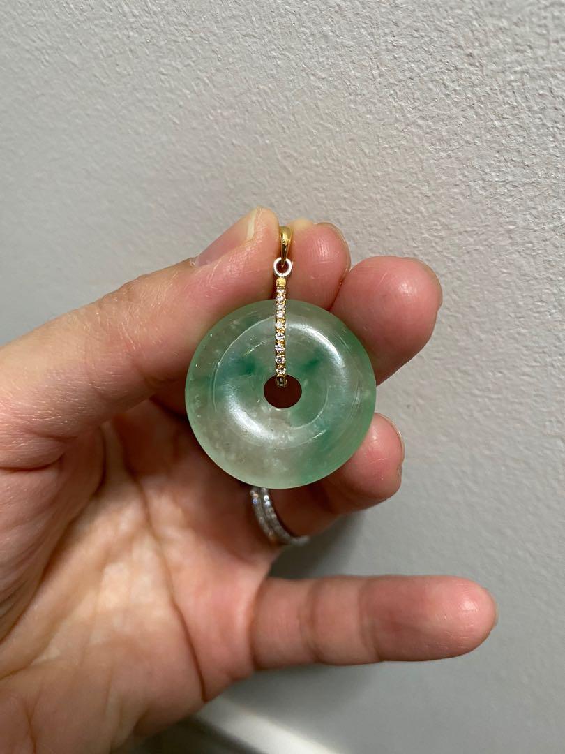 Diamond store jade pendant