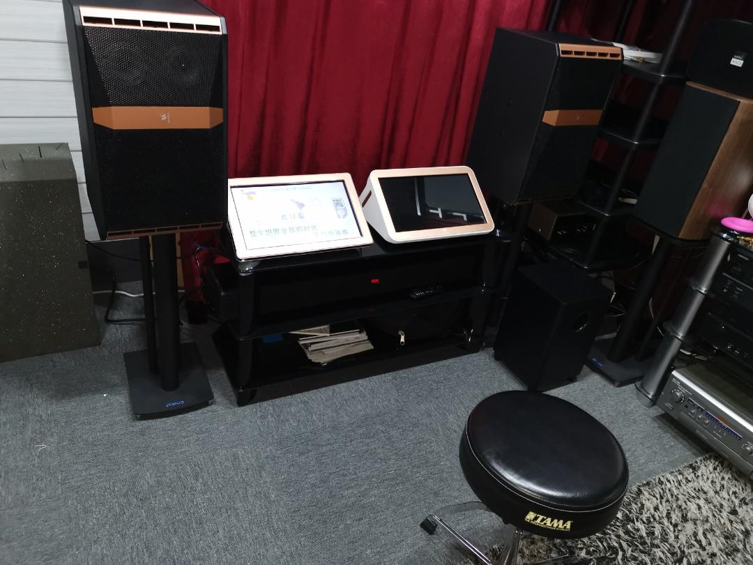 Laser Music Ktv karaoke system license with mic and speaker, Audio