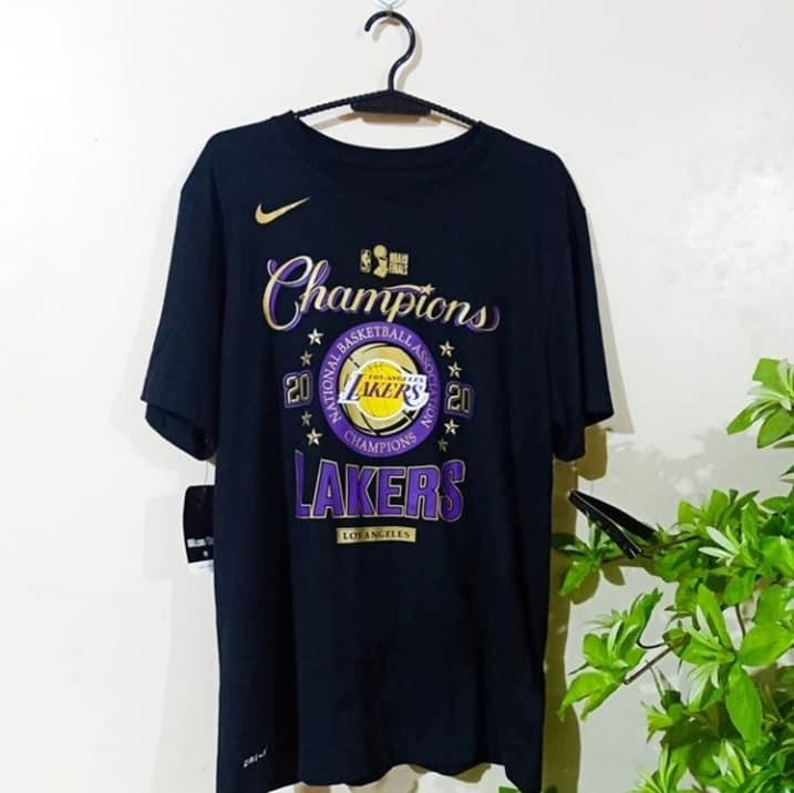 New 2020 LA Lakers Nike Official NBA Finals Champions Locker Room T Shirt  Y-L 🏆