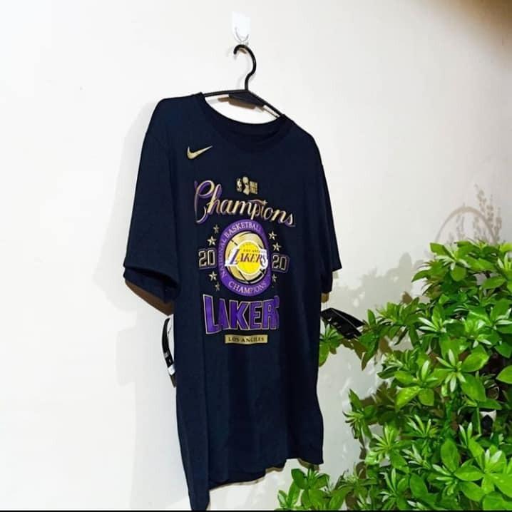 Los Angeles Lakers Nike 2020 NBA Finals Champions Locker Room T-Shirt -  Black
