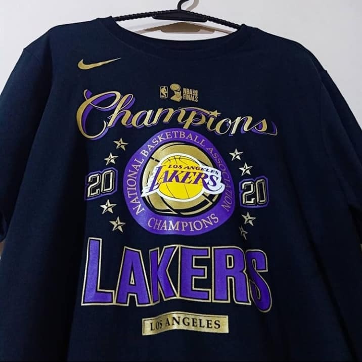 LA Lakers 2020 NBA Finals Champions Locker Room T Shirt Men s
