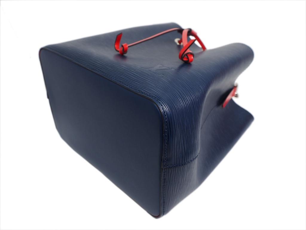 Louis Vuitton M54367 Epi Leather Blue/ Red NEONOE MM Bucket Bag (SA0129)