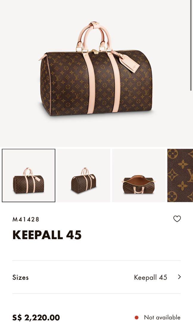 LV Keepall 45 Duffle Bag (Preloved Louis Vuitton), Luxury, Bags & Wallets  on Carousell
