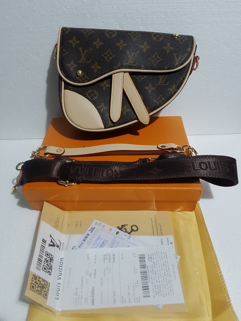 Chantilly linen crossbody bag Louis Vuitton Brown in Linen  31161428