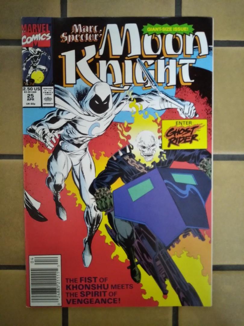 Marc Spectre Moon Knight 25 Mark Bagley Cover Art Marvel Copper Age Comic Book Hobbies Toys Books Magazines Comics Manga On Carousell